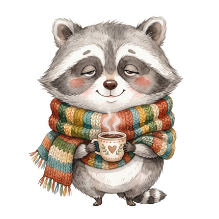 raccoon quilt square