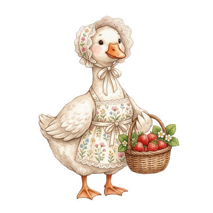 Cottage Goose 100% Cotton Fabric Panel Block Quilt Square FLIP-AQ1669
