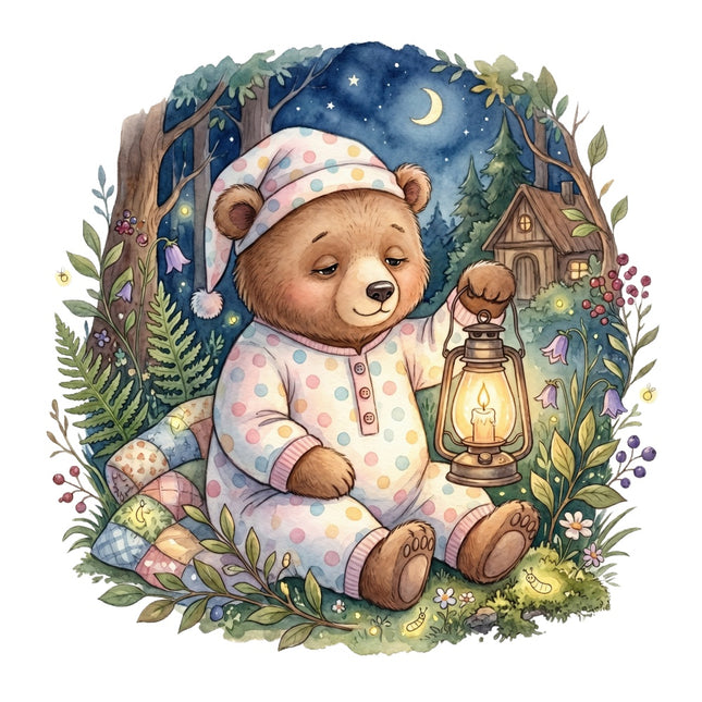 cottage bear quilt block