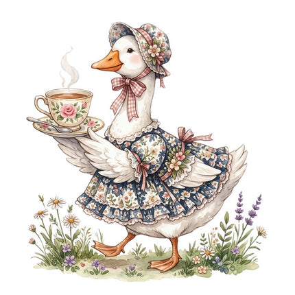 cottagecore goose fabric panel