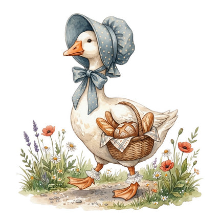 cottagecore goose fabric panel
