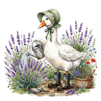 cottage goose fabric panel