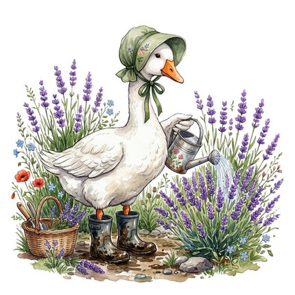 cottagecore goose fabric panel