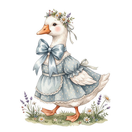 cottagecore goose fabric panel
