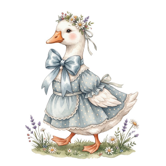 cottagecore goose fabric panel