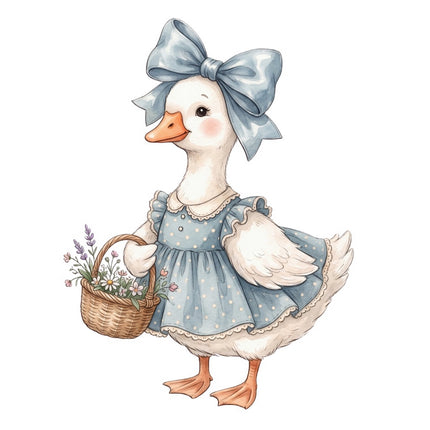 cottagecore goose fabric panel