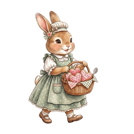 cottagecore rabbit fabric panel