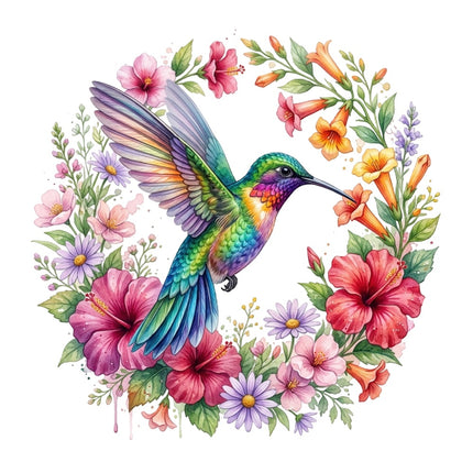 hummingbird fabric panel