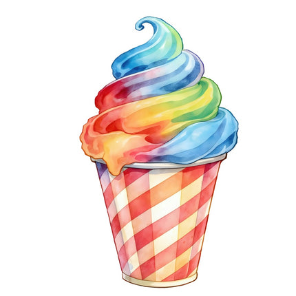 circus food fabric panel