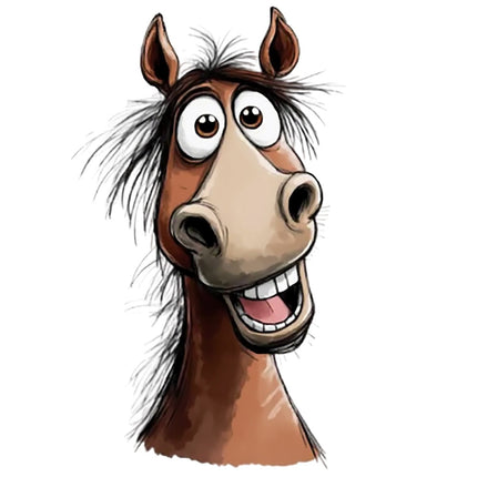 funny horse fabric panel