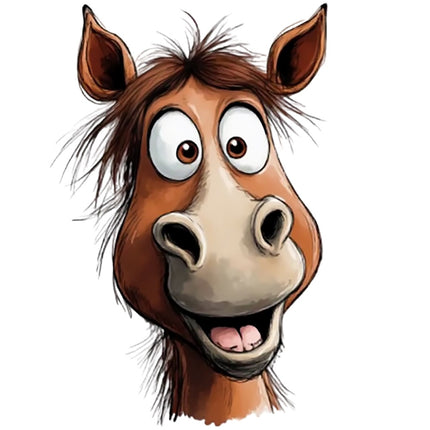 funny horse fabric panel