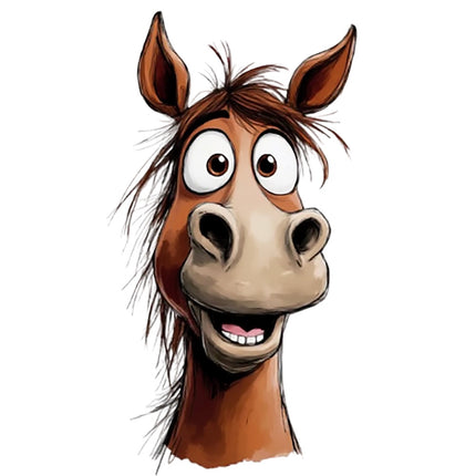 funny horse fabric panel
