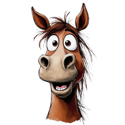 funny horse fabric panel