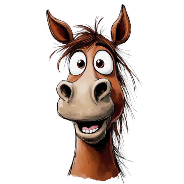 funny horse fabric panel