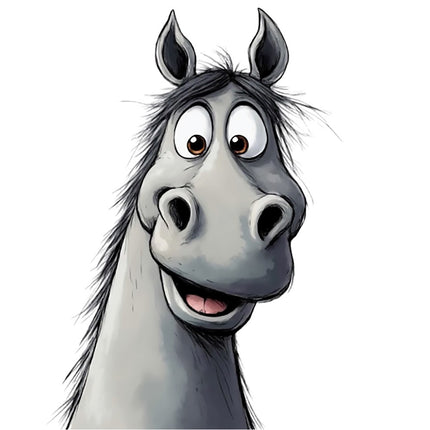 funny horse fabric panel