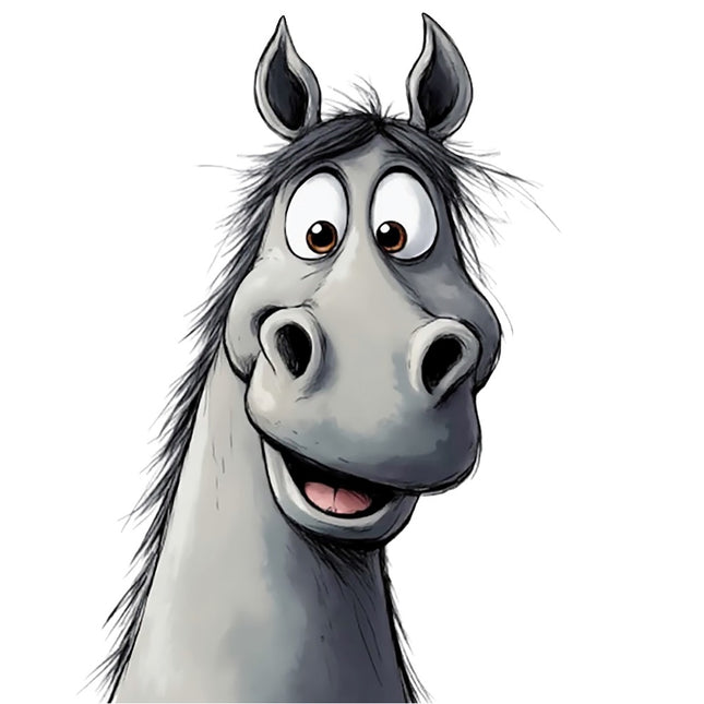funny horse fabric panel