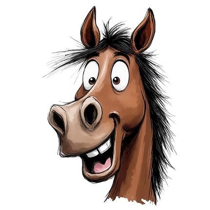 humor horse fabric panel