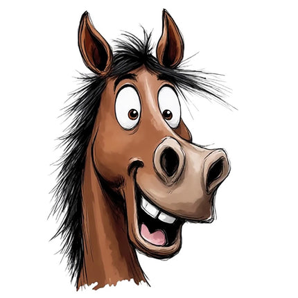 humor horse fabric panel