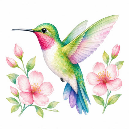 hummingbird quilt block