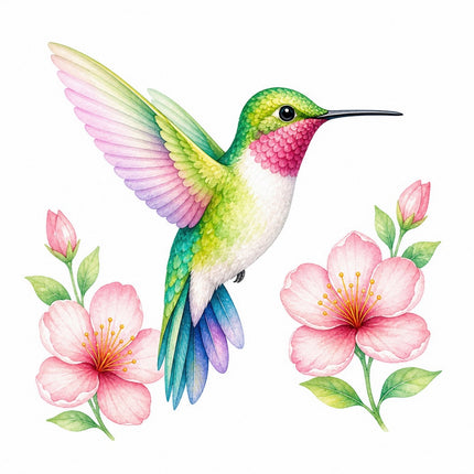 hummingbird quilt square