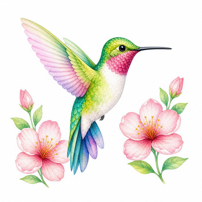 hummingbird quilt square