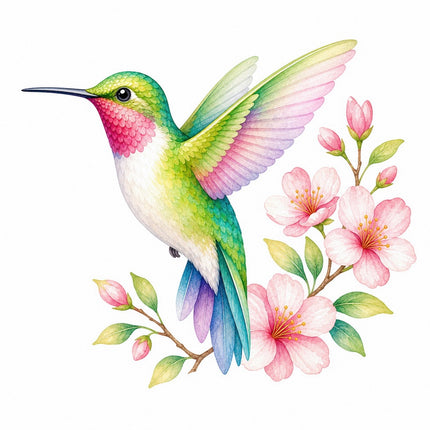 hummingbird quilt square