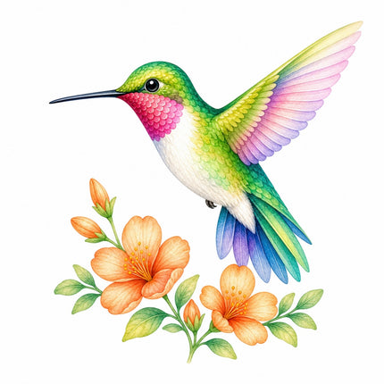 hummingbird quilt block