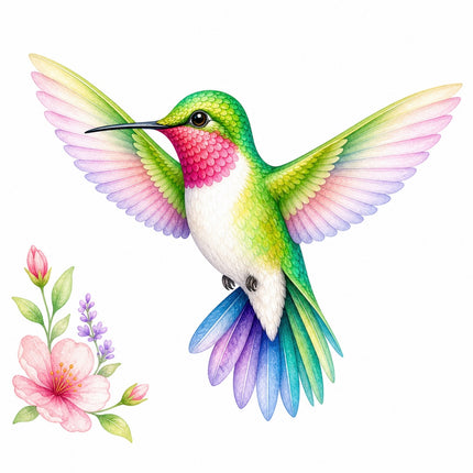 hummingbird quilt block