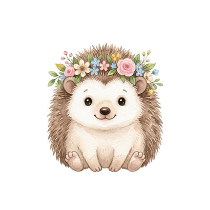 nursery hedgehog quilt block