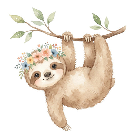 nursery sloth quilt block