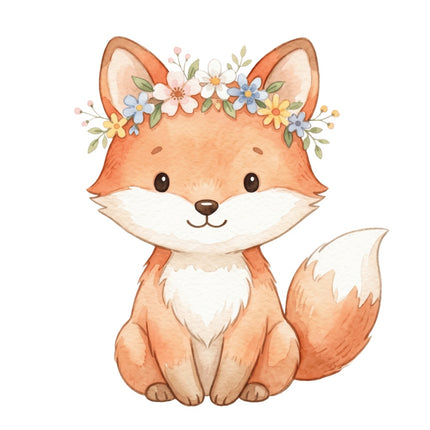 nursery fox quilt block