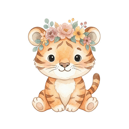 Baby Tiger 100% Cotton Fabric Panel Block Quilt Square AQ1854