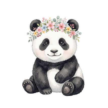 baby panda quilt block
