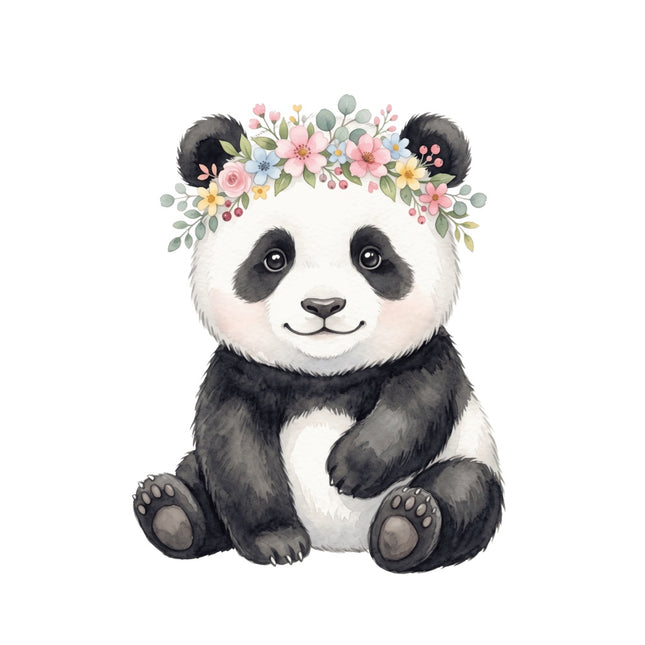 baby panda quilt block