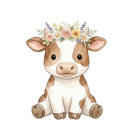 baby cow quilt block