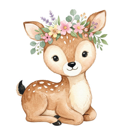 baby deer quilt block