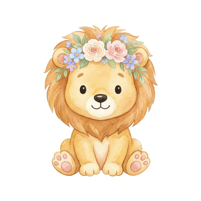Baby Lion 100% Cotton Fabric Panel Block Quilt Square AQ1860