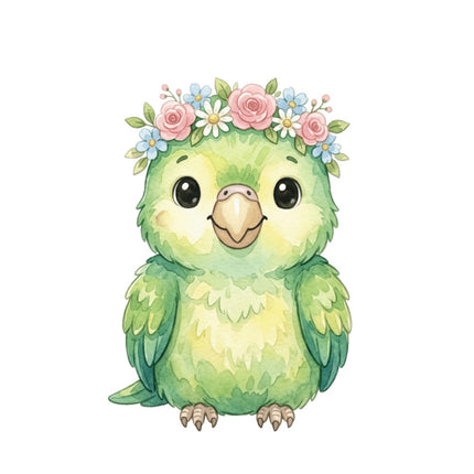 Baby Parrot 100% Cotton Fabric Panel Block Quilt Square AQ1868