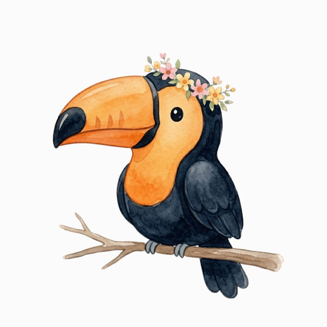 Toucan 100% Cotton Fabric Panel Block Quilt Square AQ1869