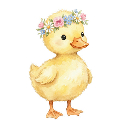 Duckling 100% Cotton Fabric Panel Block Quilt Square FLIP-AQ1870