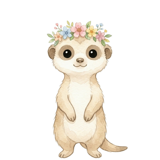 Meerkat 100% Cotton Fabric Panel Block Quilt Square AQ1871