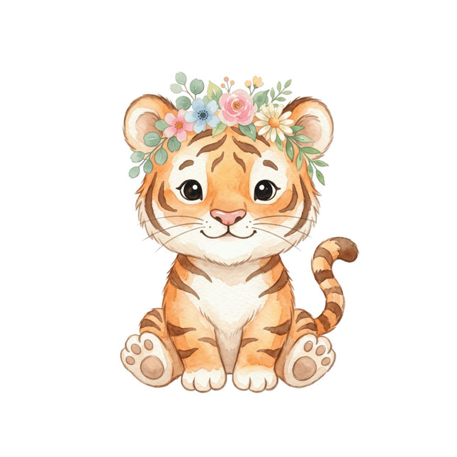 Baby Tiger 100% Cotton Fabric Panel Block Quilt Square AQ1872