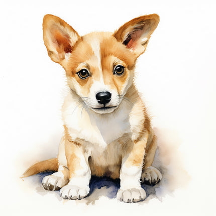 canaan dog fabric panel