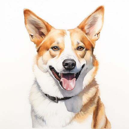 canaan dog fabric panel