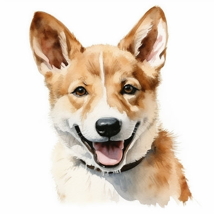 canaan dog fabric panel