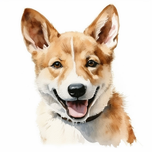 canaan dog fabric panel