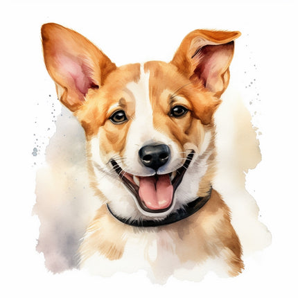 canaan dog fabric panel