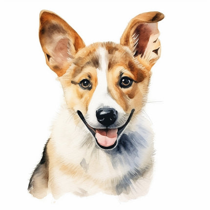 canaan dog fabric panel