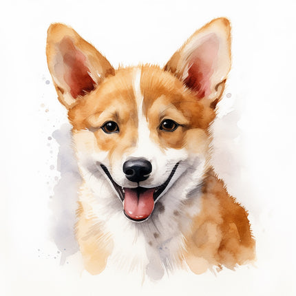 canaan dog fabric panel