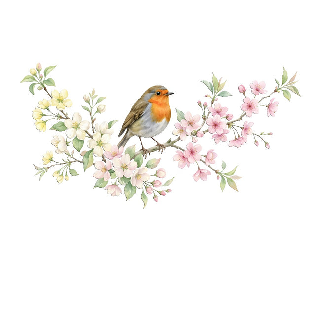 Robin Bird 100% Cotton Fabric Panel Block Quilt Square FLIP-AQ193